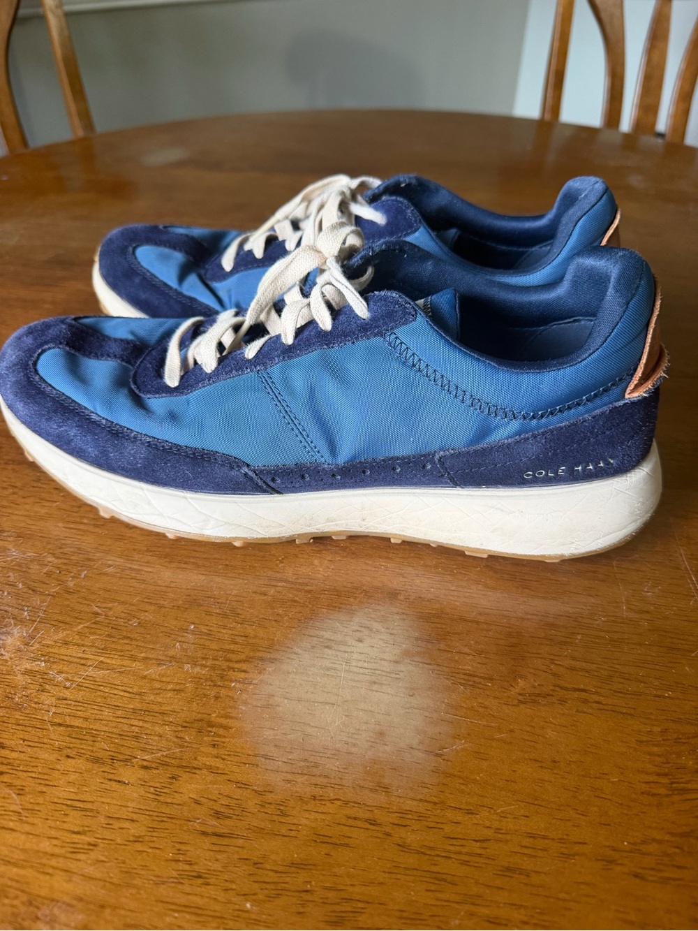 Cole Haan Men's Grand Cc Midtown Navy and Tan Low-Top Sneakers